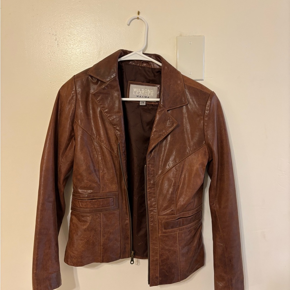 Wilsons Leather Tan Women's Leather Jacket